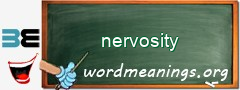 WordMeaning blackboard for nervosity